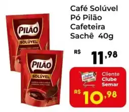 Semar Supermercado Café Solúvel Pó Pilão Cafeteira Sachê oferta