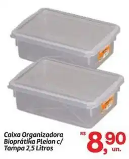 Fort Atacadista Caixa Organizadora Bioprátika Pleion c/ Tampa oferta