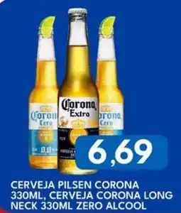 Rancho Bom Supermercados Cerveja pilsen corona, cerveja corona long neck zero alcool oferta