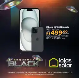 Lojas Solar iPhone 15 128GB Apple oferta