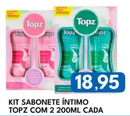 Rancho Bom Supermercados Kit sabonete íntimo topz com 2 cada oferta