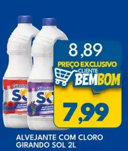 Rancho Bom Supermercados Alvejante com cloro girando sol oferta