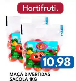 Rancho Bom Supermercados Maçã divertidas sacola oferta