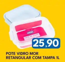 Rancho Bom Supermercados Pote vidro mor retangular com tampa oferta
