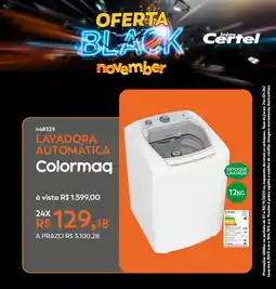 Lojas Certel Lavadora automática colormaq oferta