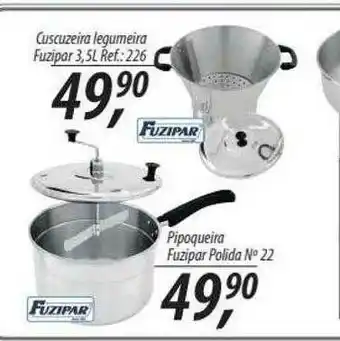 Cuscuzeira Legumeira Fuzipar 3.5l Pipoqueira Fuzipar Polida N° 22