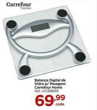 Carrefour Balança Digital De Vidro P Pesagem Carrefour Home oferta