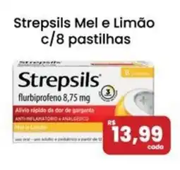Drogarias Max Strepsils Mel e Limão c/8 pastilhas oferta