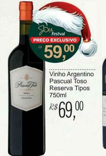 Festval Vinho Argentino Pascual Toso Reserva Tipos oferta