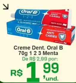 Cocipa Creme Dent. Oral B 1 2 3 Menta oferta