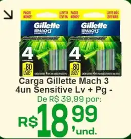 Cocipa Carga Gillette Mach 3 4un Sensitive oferta