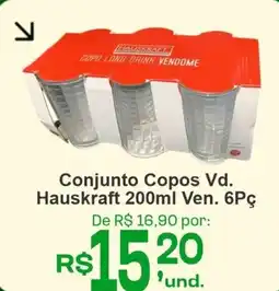 Cocipa Conjunto Copos Vd. Hauskraft Ven. 6Pç oferta