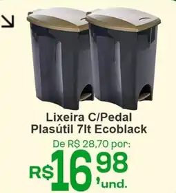 Cocipa Lixeira C/Pedal Plasútil Ecoblack oferta