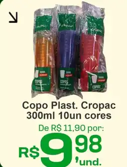Cocipa Copo Plast. Cropac 10un cores oferta