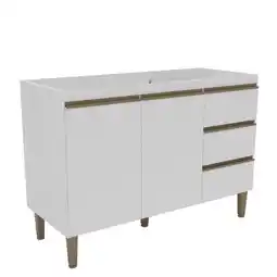 Benoit Balcão Para Pia Mademovel 2407 Margarida 2 Portas 3 Gavetas Sem Tampo 85x120x50,5cm oferta