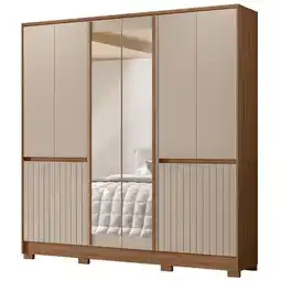 Benoit Guarda Roupa / Roupeiro Moval Alasca 0650 com Espelho oferta