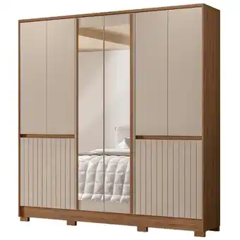 Benoit Guarda Roupa / Roupeiro Moval Alasca 0650 com Espelho oferta