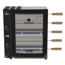 Benoit Forno Assador / Churrasqueira Rotativa Industrial Progás PRAC-05T Action a Gás 5 Espetos Bivolt oferta