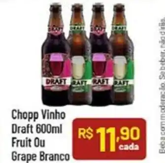 Supermercados Goes Chopp Vinho Draft Fruit ou Grape Branco oferta
