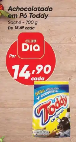 Dia Achocolatado em Pó Toddy Sachê oferta