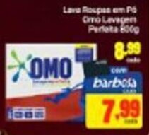 Barbosa Supermercados Lava Roupas em po Omo Lavagem Perfeita 800g oferta