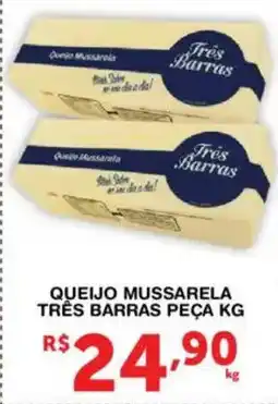 Roldão Queijo mussarela três barras peça oferta