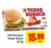 Barbosa Supermercados Hamburguer Texas Burger Seara 672g oferta