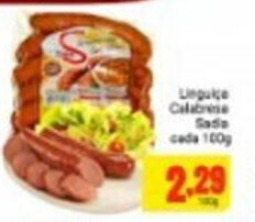 Barbosa Supermercados Linguica Calabresa Sadia 100g oferta