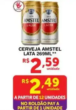 Roldão Cerveja amstel lata oferta