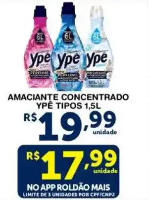 Amaciante concentrado ype tipos