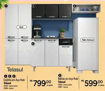 Zenir Cozinha em Aco Rubi Telasul oferta