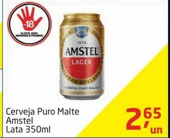 Tenda Atacado Cerveja puro malte amstel 350ml oferta