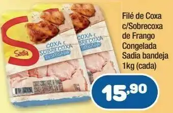 Costazul Supermercados Filé de coxa c/sobrecoxa de frango congelada sadia bandeja 1kg oferta
