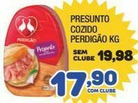 Costazul Supermercados Presunto cozido perdigão kg oferta