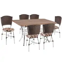 Benoit Conjunto Fil Mesa Josi 24200 Aço e MDP com 6 Cadeiras Giovana 6200 Cromada oferta