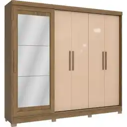 Benoit Guarda Roupa / Roupeiro Kappesberg CB01N564-NGMC 5 Portas 4 Gavetas Com Espelho 223x245x56cm oferta