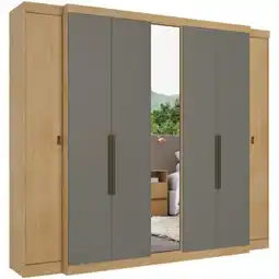 Benoit Guarda Roupa / Roupeiro THB 5924 Supremo Glass 7 Portas 4 Gavetas MDF oferta