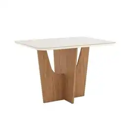 Benoit Mesa de Jantar Henn SC44-127 Vértice Com Tampo MDF e Vidro Canto Arredondado 120cm oferta