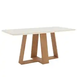 Benoit Mesa de Jantar Henn SC95-127 Lins 6 Lugares Tampo MDF Com Vidro 80x180x90cm oferta
