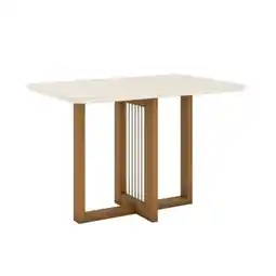 Benoit Mesa de Jantar Henn SC73-127 Natalí Tampo MDF Com Vidro Cantos Arredondados 120cm oferta