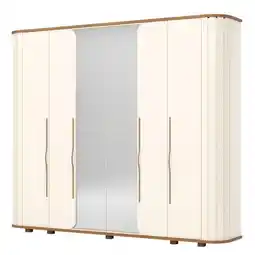 Benoit Guarda Roupa / Roupeiro Henn 6 Portas e 6 Gavetas com Espelho 230x270x51cm oferta