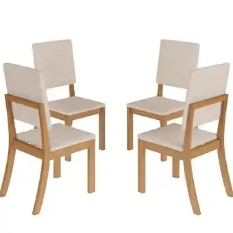 Benoit Conjunto 4 Cadeiras Estofadas Henn S35-502 Mila 94,5x41,5x53,5cm oferta
