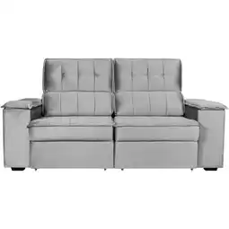 Benoit Sofá Estofado Gralha Azul Avalon 9204 3 Lugares Retrátil oferta