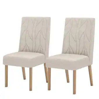 Benoit Conjunto 2 Cadeiras Estofadas Henn S34-502 Eloa 97x47x64cm oferta