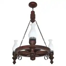 Benoit Lustre 3 Lâmpadas Luminárias Müller 903E Roda de Carroça oferta