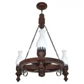 Benoit Lustre 3 Lâmpadas Luminárias Müller 903E Roda de Carroça oferta