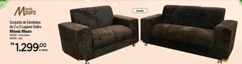 Zenir Conjunto de Estofados de 2 e 3 Lugares Safira Moveis Moura oferta