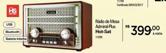 Zenir Radio de Mesa Admiral-Plus Hot Sat oferta