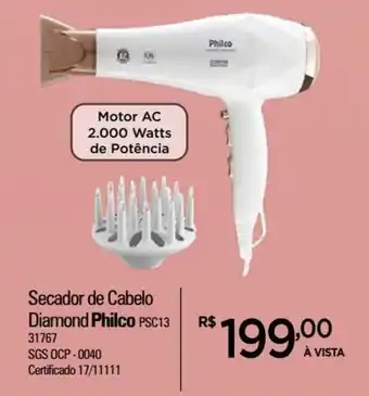 Zenir Secador de Cabelo Diamond Philco oferta
