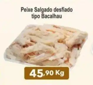 Calvo Atacadista Peixe Salgado Desfiado tipos Bacalhau 1kg oferta